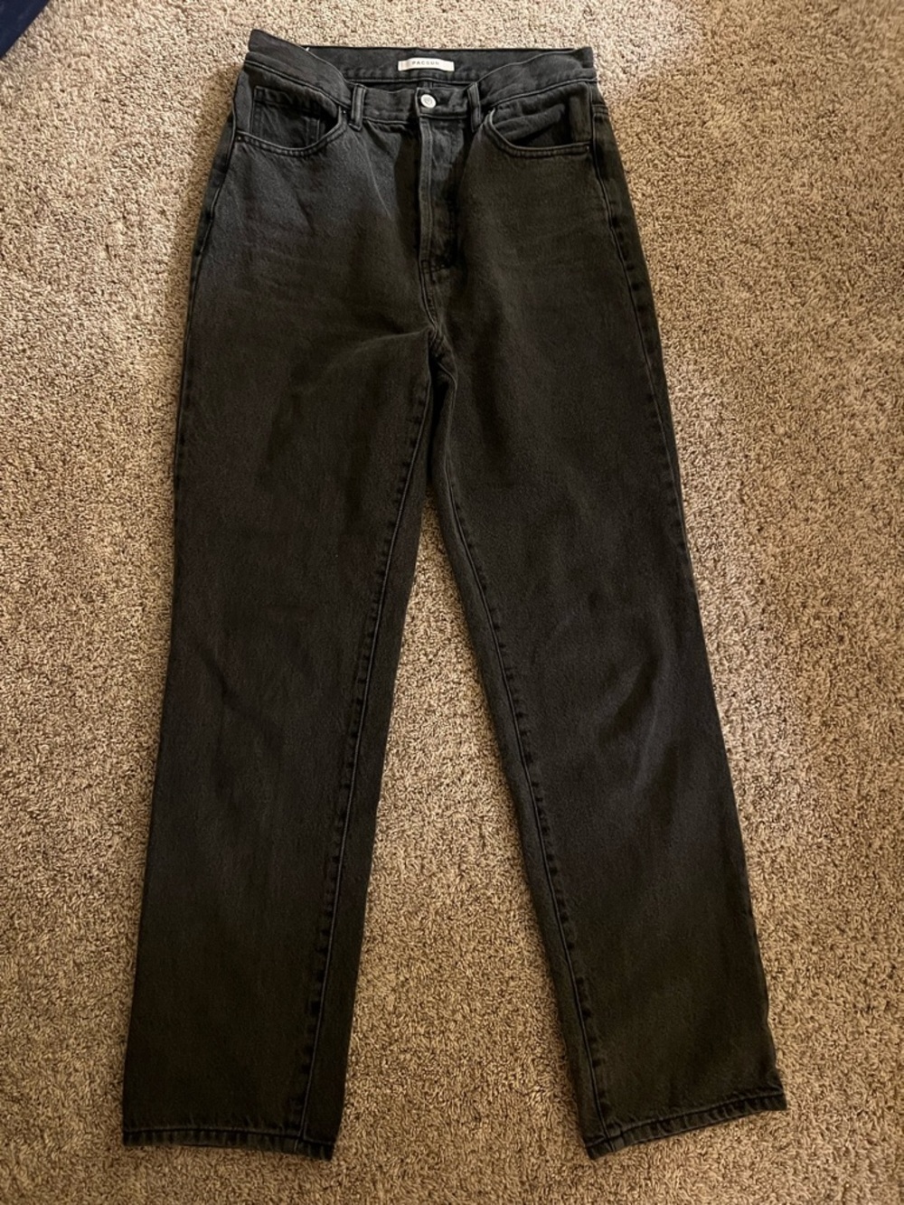 Pacing High-Rise Black womens  Straight Jeans